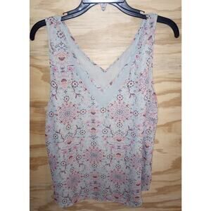 Women's Maurices Tank Boho XL V-Neck Sheer Top Flowy